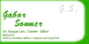 gabor sommer business card