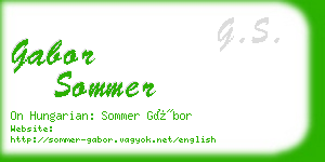 gabor sommer business card